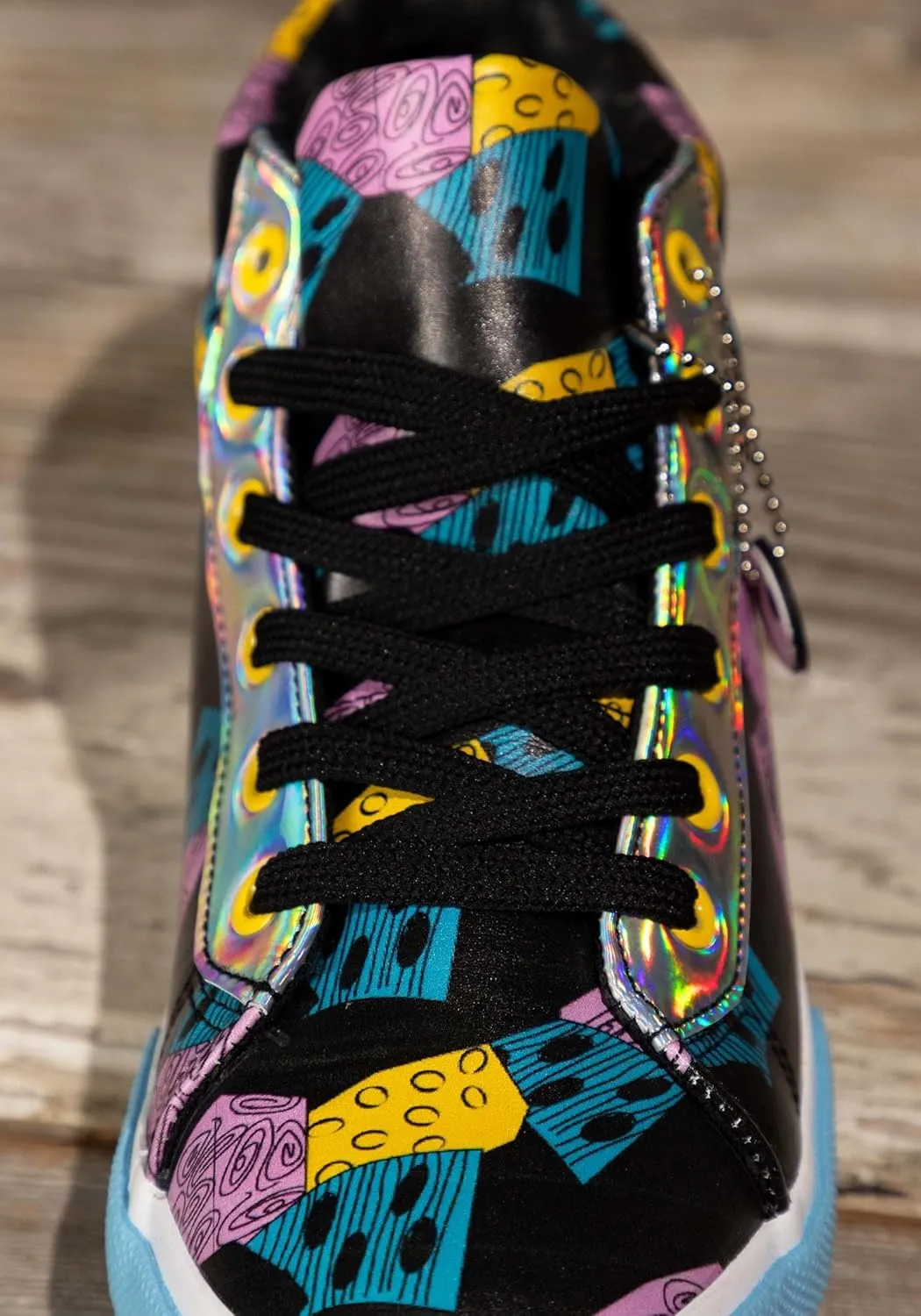 Adult Nightmare Before Christmas Sally Shoes | Officially Licensed Disney High Top Patchwork Women's Sneakers