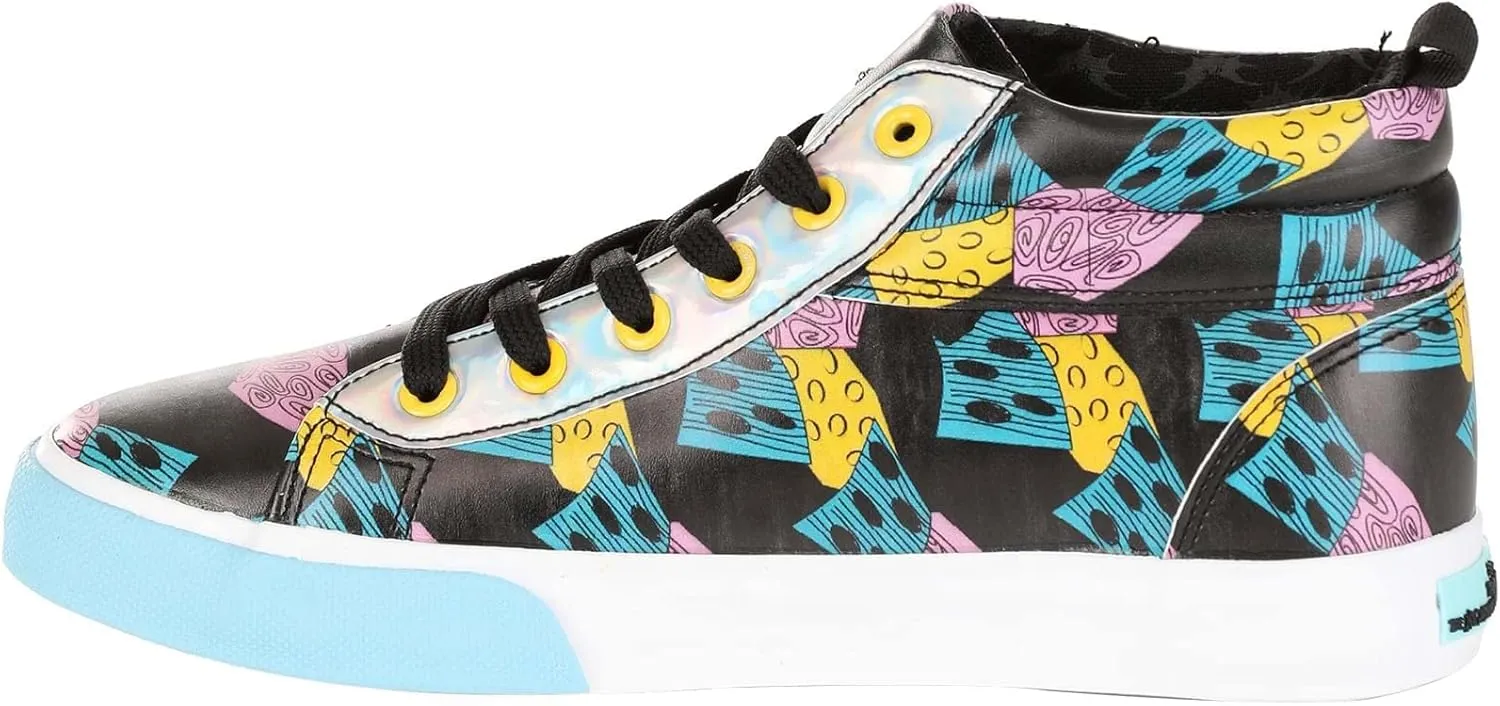Adult Nightmare Before Christmas Sally Shoes | Officially Licensed Disney High Top Patchwork Women's Sneakers