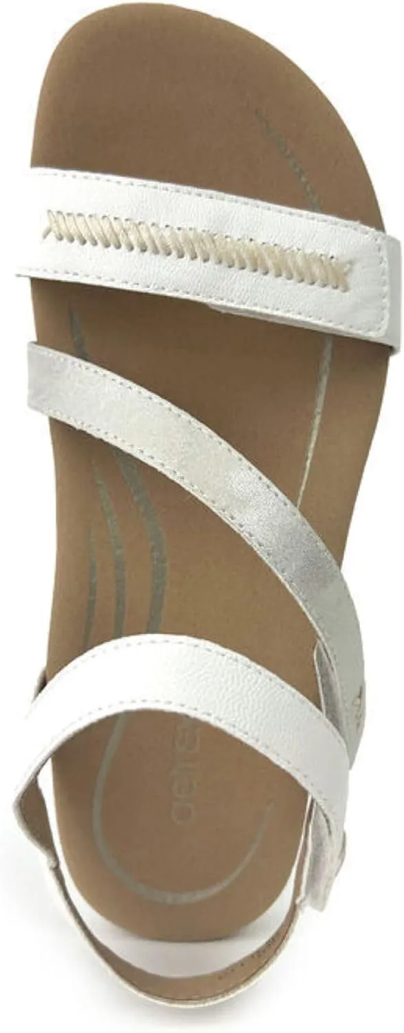 Aetrex Gabby Orthopedic Leather Arch Support Quarter Strappy Sandals for Women
