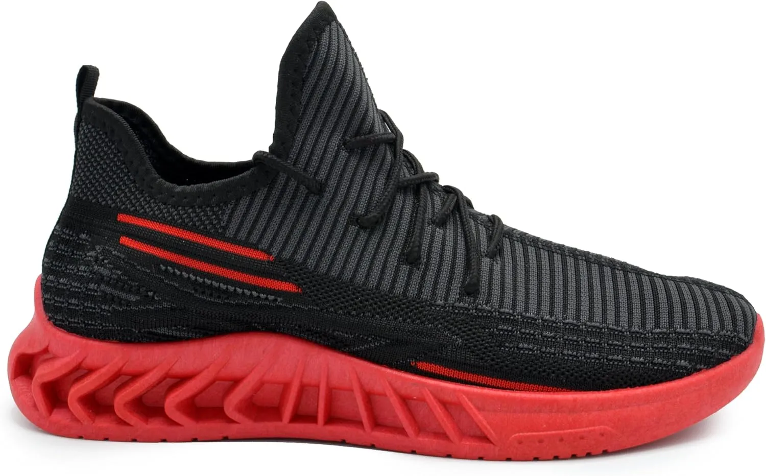 AKADEMIKS Men's Fit Knit Jogger Sneakers, Breathable Running Shoes for Athletic and Casual Wear