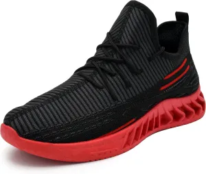 AKADEMIKS Men's Fit Knit Jogger Sneakers, Breathable Running Shoes for Athletic and Casual Wear