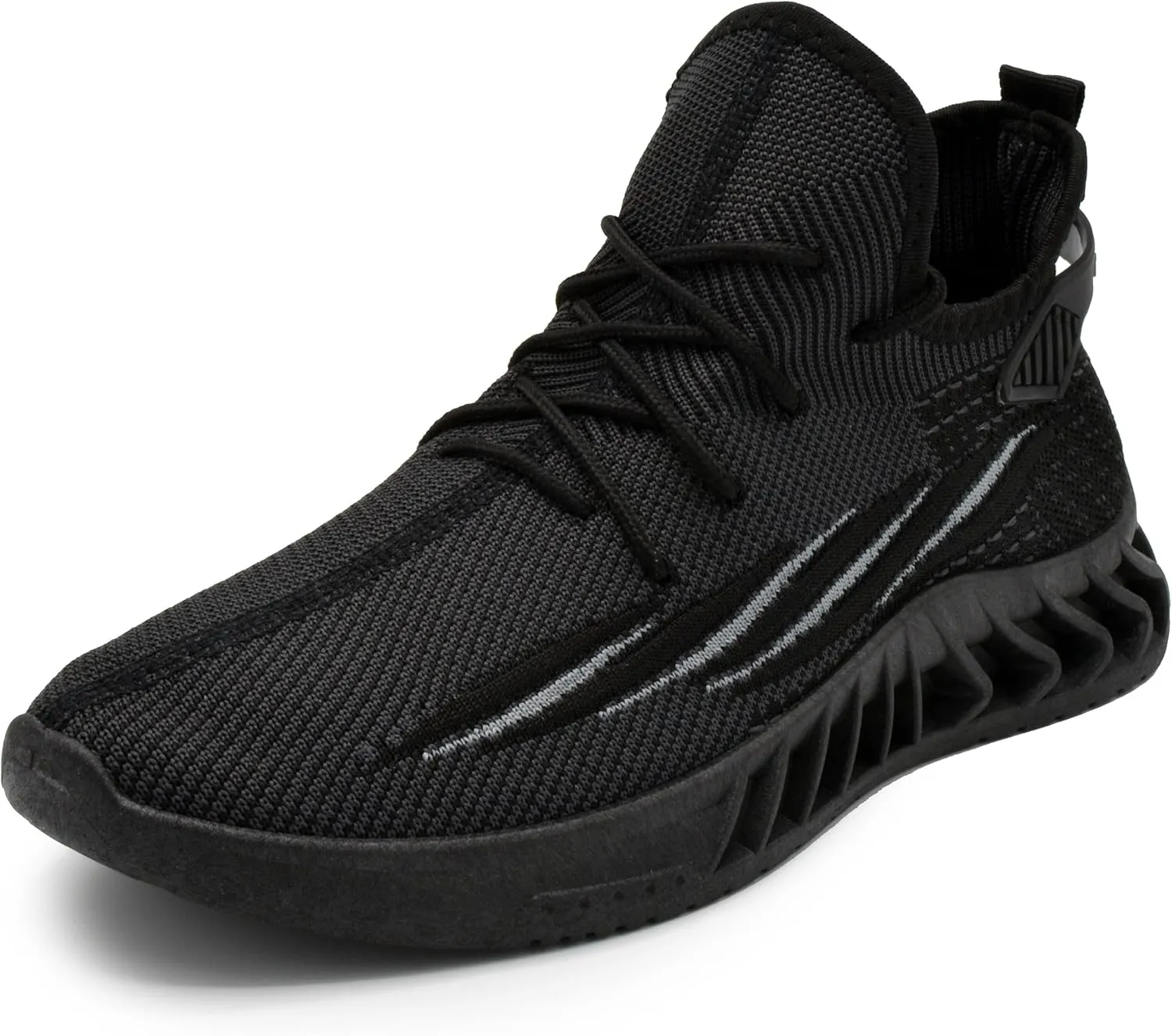 AKADEMIKS Men's Fit Knit Jogger Sneakers, Breathable Running Shoes for Athletic and Casual Wear