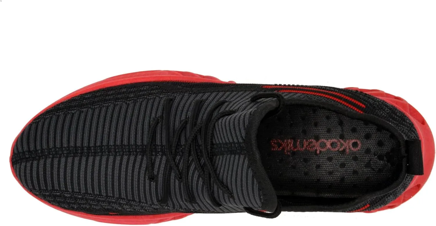 AKADEMIKS Men's Fit Knit Jogger Sneakers, Breathable Running Shoes for Athletic and Casual Wear
