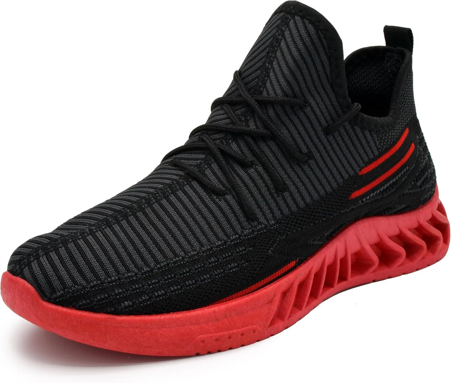 AKADEMIKS Men's Fit Knit Jogger Sneakers, Breathable Running Shoes for Athletic and Casual Wear