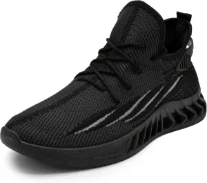 AKADEMIKS Men's Fit Knit Jogger Sneakers, Breathable Running Shoes for Athletic and Casual Wear