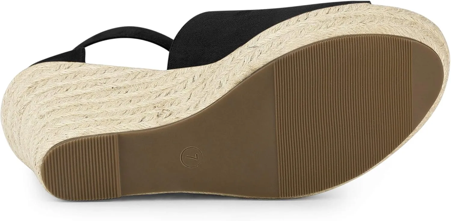 Allegra K Women's Espadrilles Platform Heels Wedges Sandals