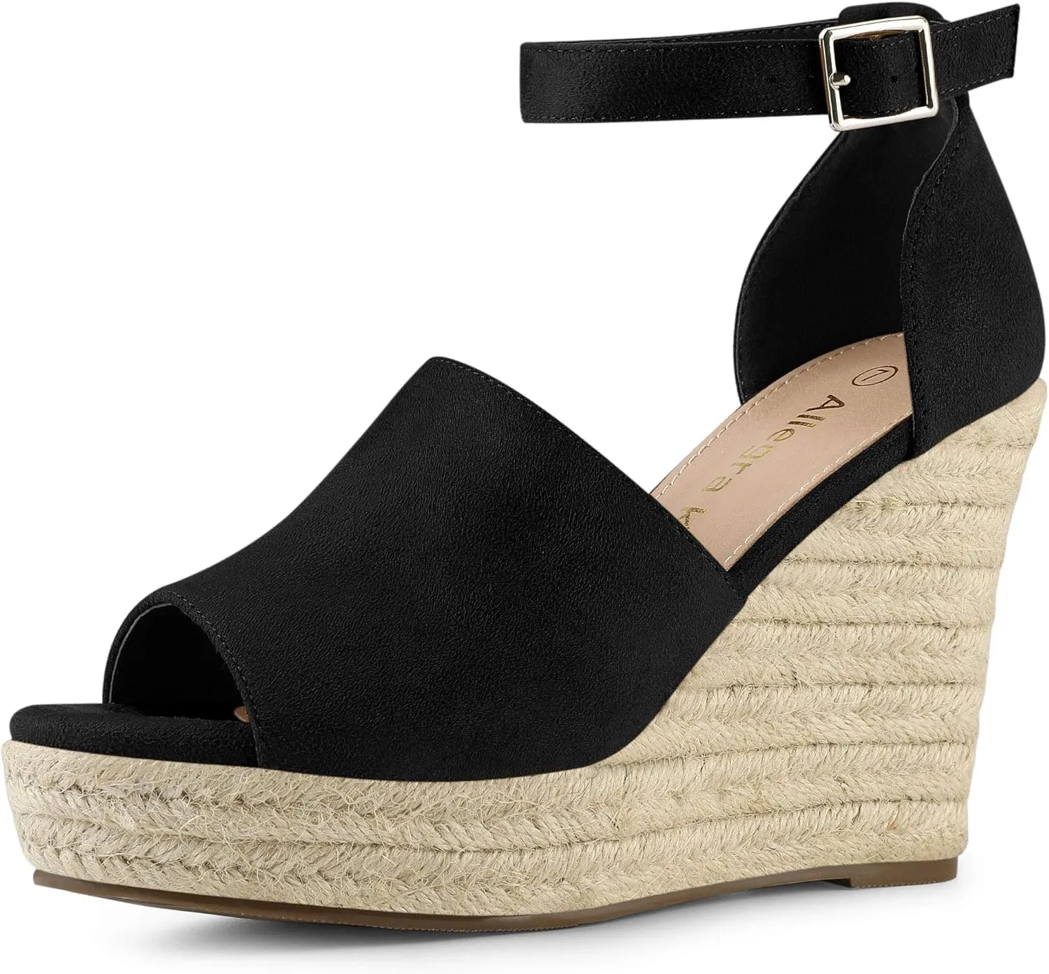Allegra K Women's Espadrilles Platform Heels Wedges Sandals