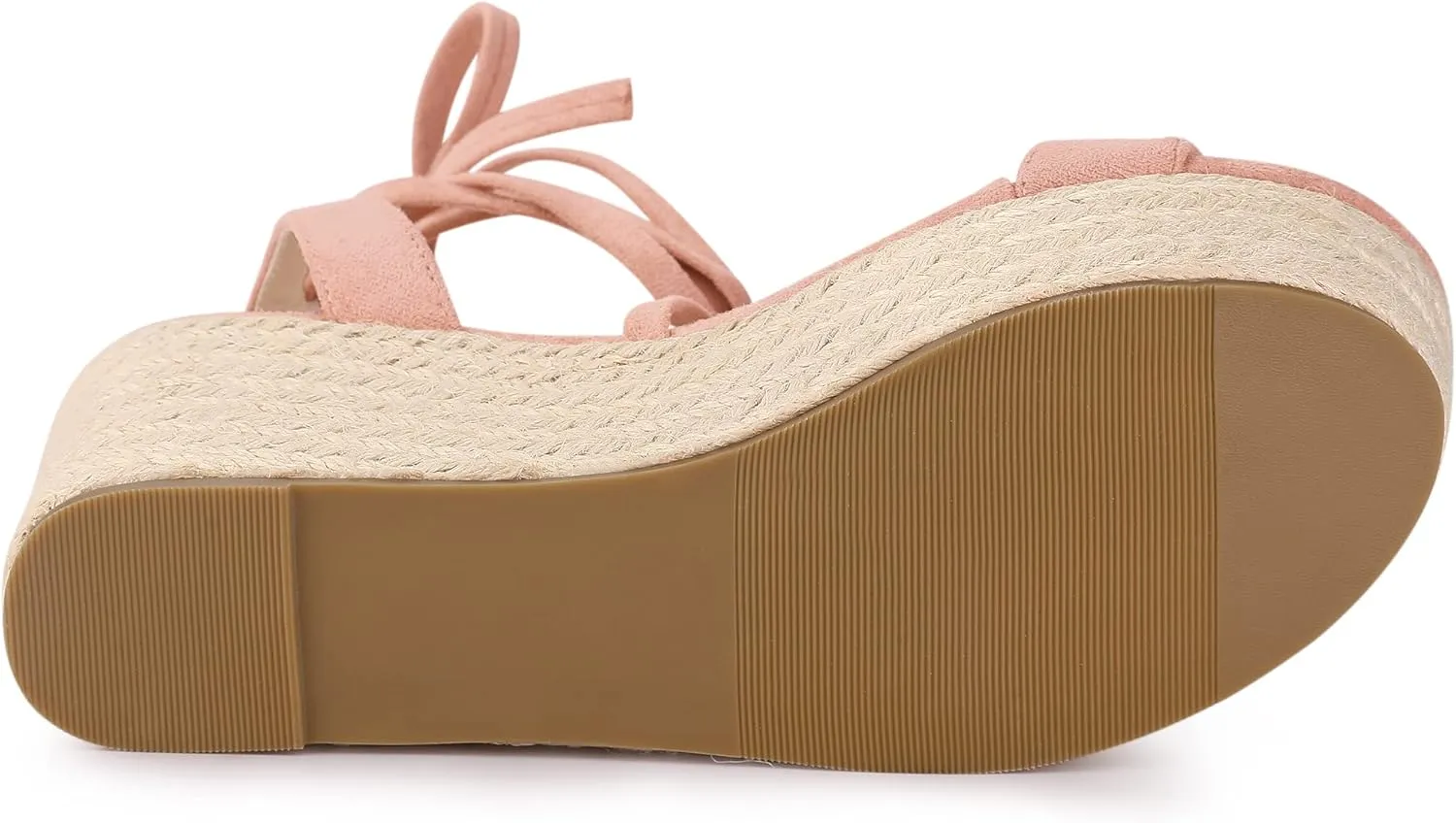 Allegra K Women's Lace Up Wedge Heel Slingback Platform Strappy Sandals