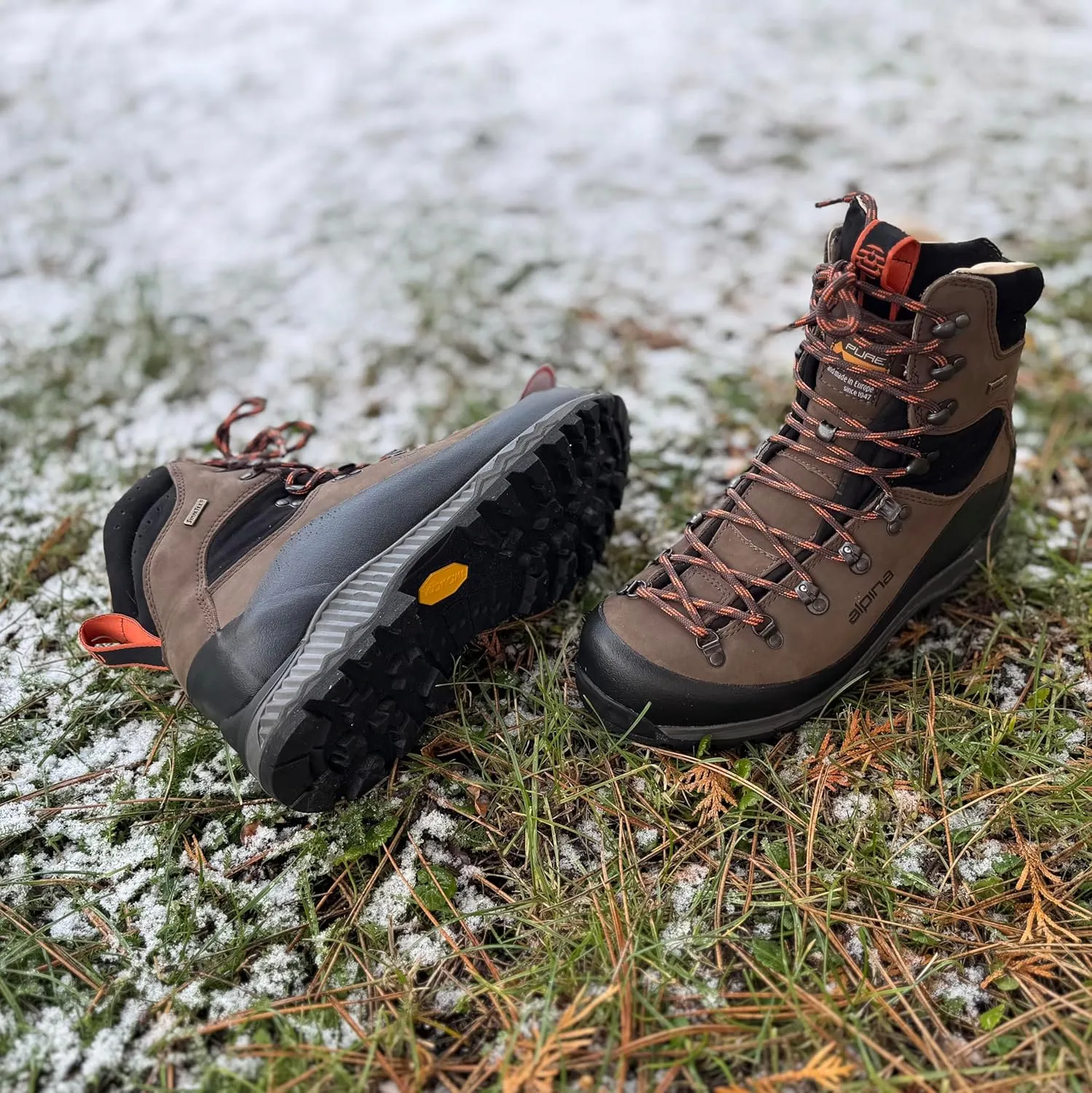 Alpina NUPTSE Men's Boots - Made in Europe - Waterproof - Mountaineering - Hunting - Vibram - Breathable Sympatex Membrane - Nubuck Leather