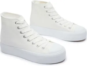 ALTOCIS Women's Comfortable Platform High Top Sneakers, Casual Mid Top Sneaker for Women, Cute Faux Suede Fashion Sneakers, Classic Lace Up Walking Shoes