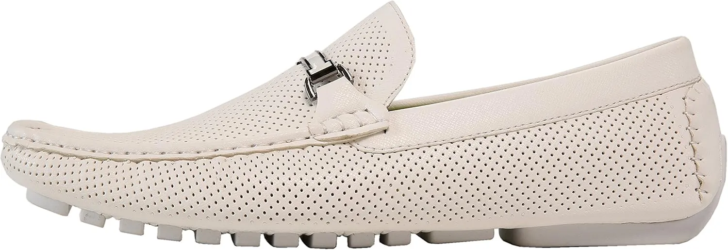 Amali Cola - Driving Moccasins for Men – Mens Slip On Loafers, Moccasins, Slip-on Dress Shoes - Driving Loafers with Matching Color Bit