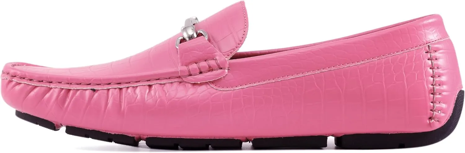 Amali Cola - Driving Moccasins for Men – Mens Slip On Loafers, Moccasins, Slip-on Dress Shoes - Driving Loafers with Matching Color Bit