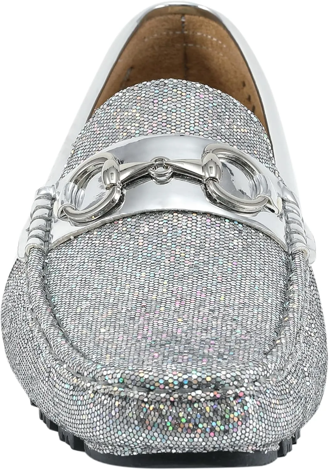 Amali Driving Moccasins, Faux Leather with Enamel Horse-Bit Ornament & Soft Lining, Comfortable & Stylish Mens Dress Loafers for Everyday Wear