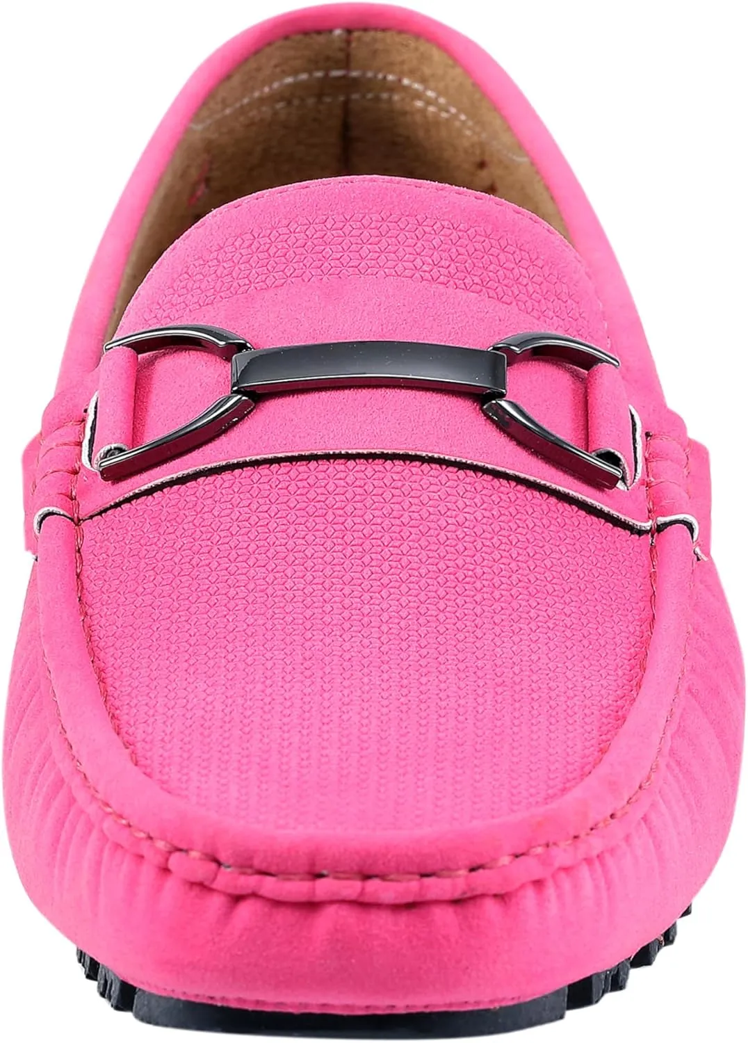 Amali Driving Moccasins, Faux Leather with Enamel Horse-Bit Ornament & Soft Lining, Comfortable & Stylish Mens Dress Loafers for Everyday Wear