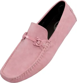 Amali Driving Moccasins, Faux Leather with Enamel Horse-Bit Ornament & Soft Lining, Comfortable & Stylish Mens Dress Loafers for Everyday Wear