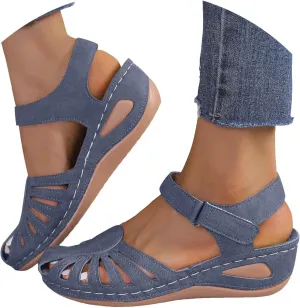 AMDBEL Orthopedic Sandals for Women,Sandals for Women Dressy Summer Closed Toe Breathable Sandals with Arch Support Shoes