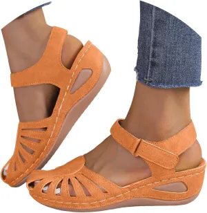AMDBEL Orthopedic Sandals for Women,Sandals for Women Dressy Summer Closed Toe Breathable Sandals with Arch Support Shoes