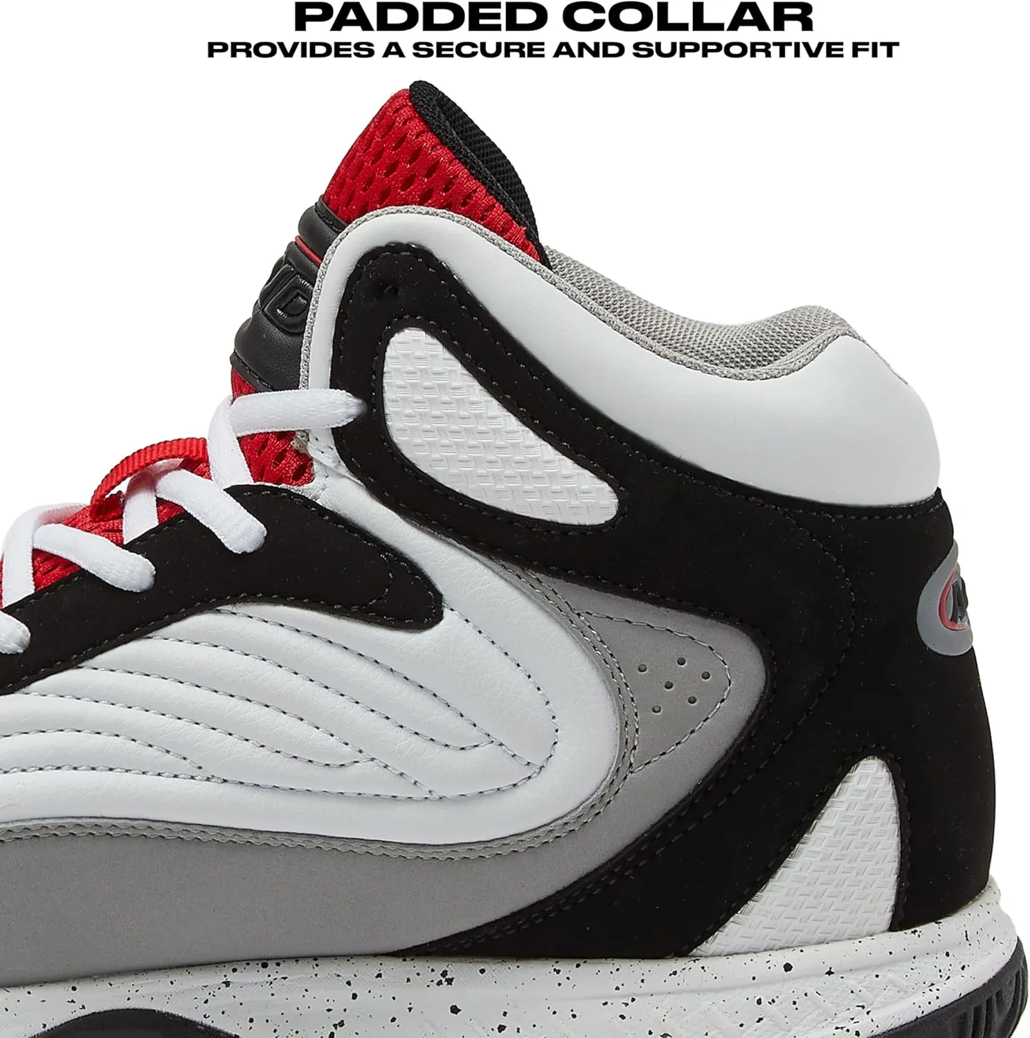 AND1 Pulse 3.0 Basketball Shoes for Men, Indoor or Outdoor, Street or Court Basketball Sneakers Men - Black, Red, or White Size 7 to 15