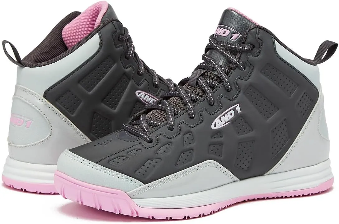 AND1 Showout Girls & Boys Basketball Shoes Kids, Boys High Top Sneakers, Youth Size 1 to 7 Kids Basketball Shoes Boys