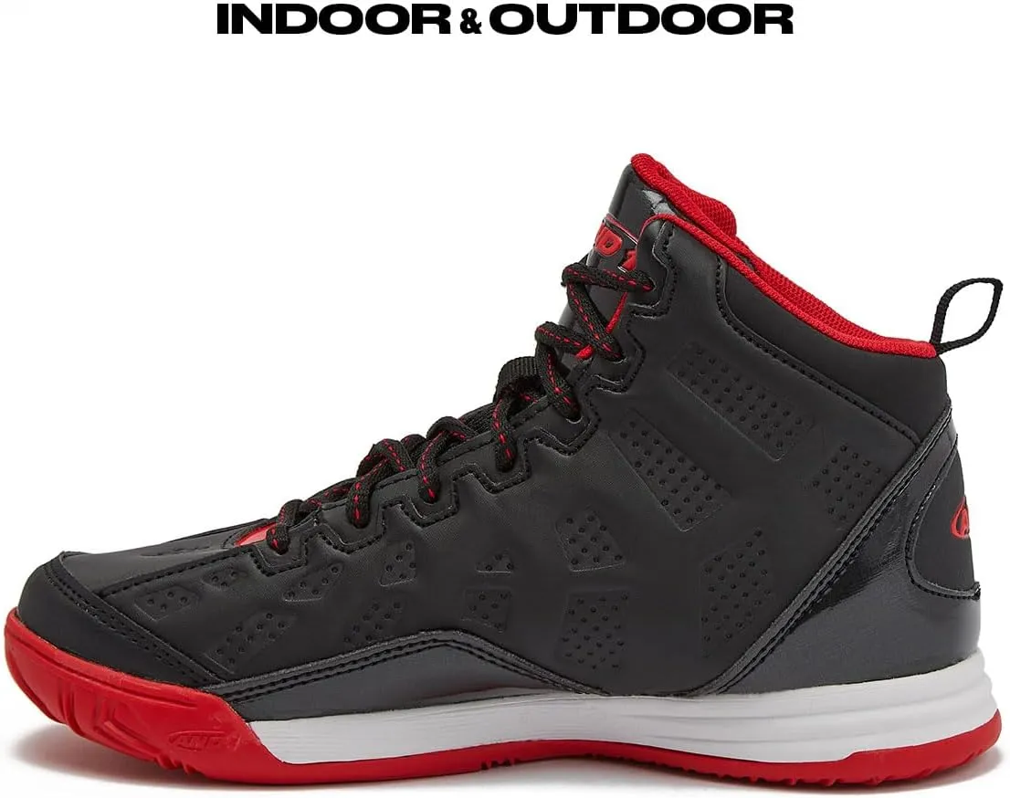 AND1 Showout Girls & Boys Basketball Shoes Kids, Boys High Top Sneakers, Youth Size 1 to 7 Kids Basketball Shoes Boys