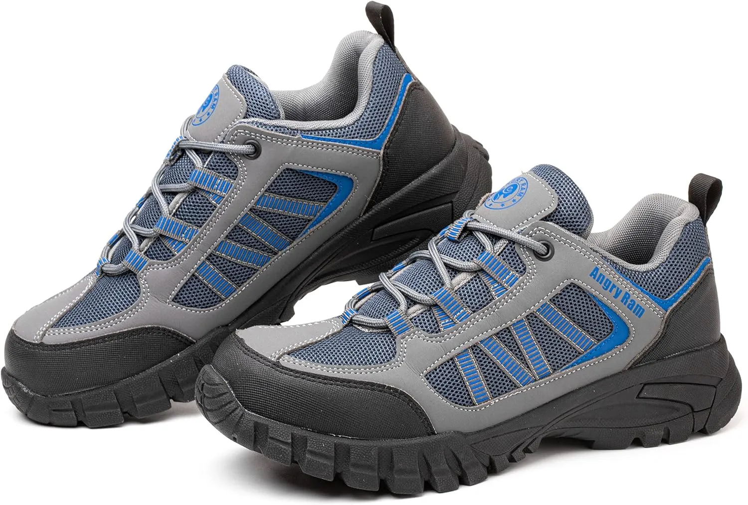 ANGRYRAM Steel Toe Shoes for Men Women Lightweight Indestructible Work Shoes Breathable Slip Resistant Safety Sneakers Comfortable Puncture Proof Shoes for Working Construction Industry
