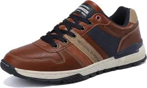 ARRIGO BELLO Men Shoes Casual Sneakers Fashion Low-Top Leather Non-Slip Walking Trainers Size 8-12