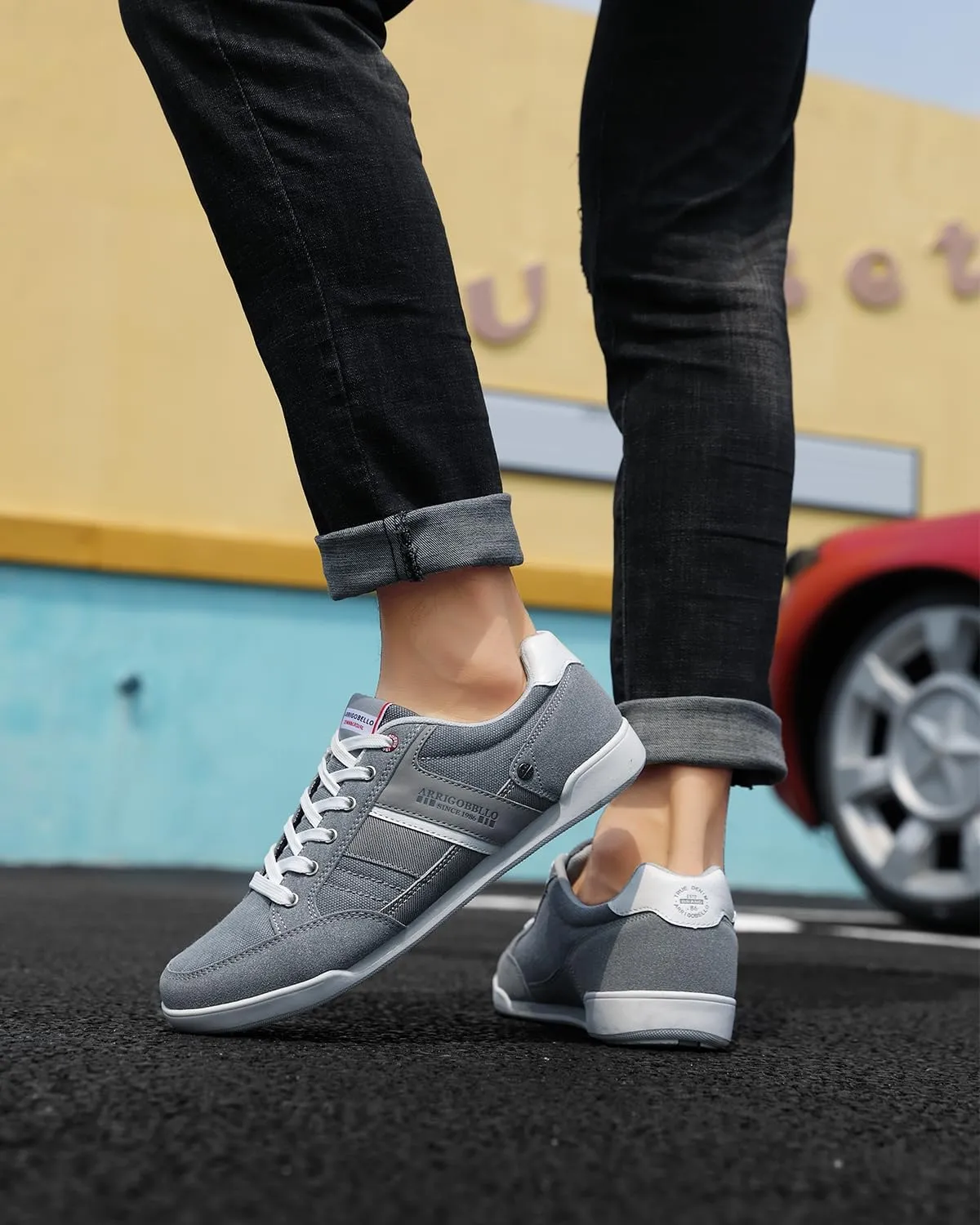 ARRIGO BELLO Mens Casual Shoes Fashion Sneakers Breathable Comfort Classic Lace-Up Low Top Walking Shoes