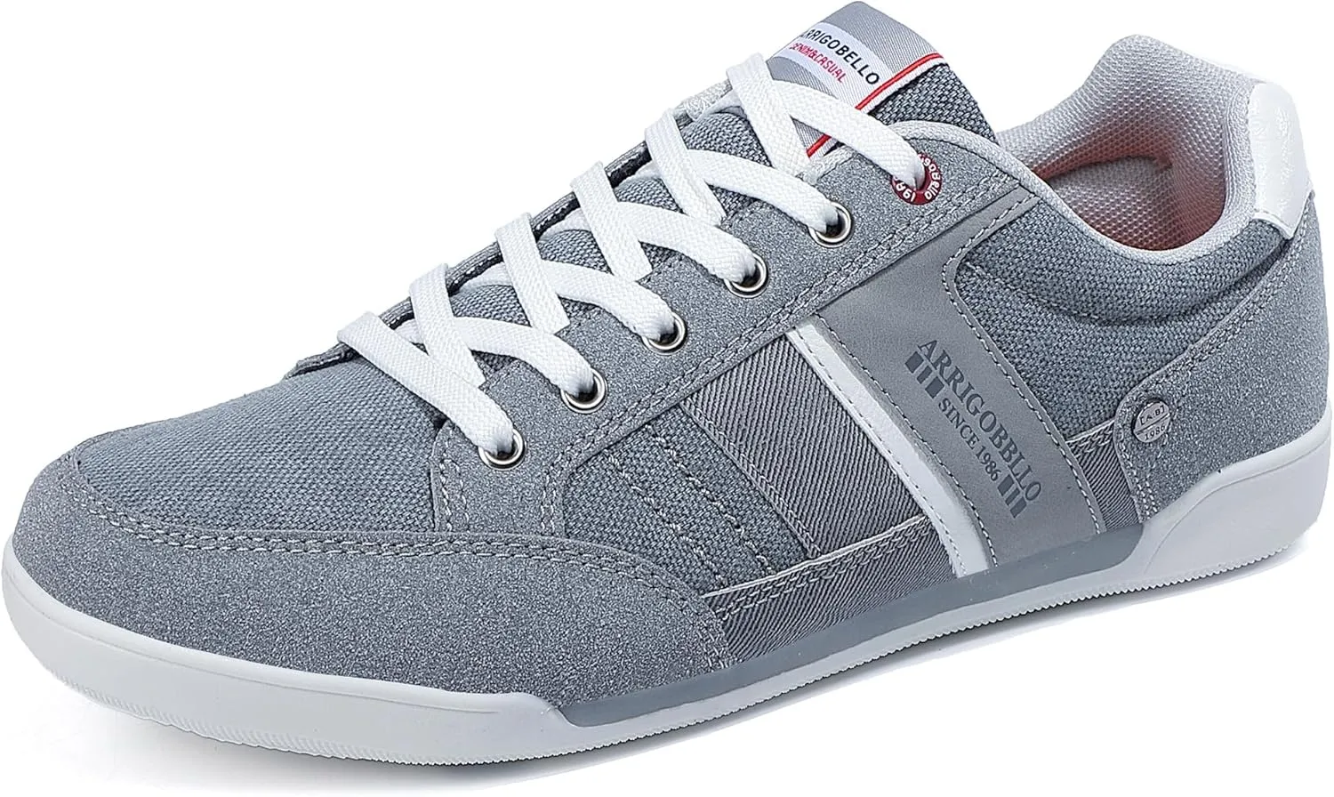 ARRIGO BELLO Mens Casual Shoes Fashion Sneakers Breathable Comfort Classic Lace-Up Low Top Walking Shoes