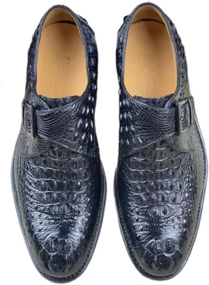 Authentic Exotic Crocodile Skin Handcraft Men's Brown Dress Shoes Genuine Real True Alligator Leather Buckle Strap Male Loafers