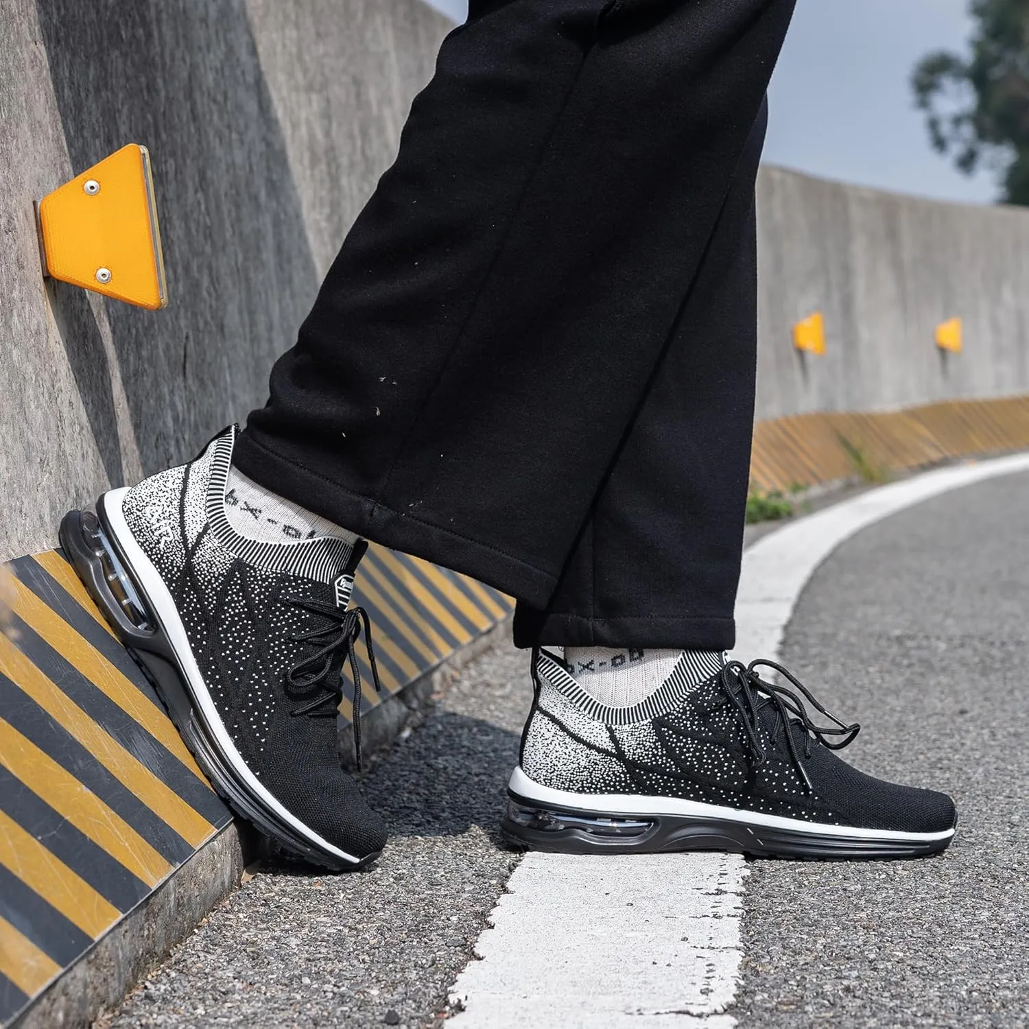 Autper Mens Tennis Shoes Slip On Running Shoes Air Sneakers for Men Gym Comfortable Breathable Non Slip Athletic Workout Cross Training Shoe US Size 7-13