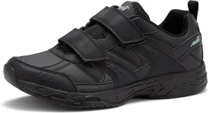 Avia Avi-Union II Strap Non Slip Shoes for Men, Hook and Loop Mens Walking Shoes with Memory Foam, Comfort Restaurant and Diabetic Shoes for Men - Black Wide or Extra Wide Width Safety Footwear