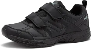Avia Avi-Union II Strap Non Slip Shoes for Men, Hook and Loop Mens Walking Shoes with Memory Foam, Comfort Restaurant and Diabetic Shoes for Men - Black Wide or Extra Wide Width Safety Footwear