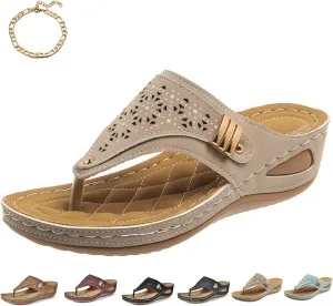 Avylays Orthopedic Sandals for Women, Breathable Mesh Sports Sandals with Non-Slip Sole Summer Wedge Slipper