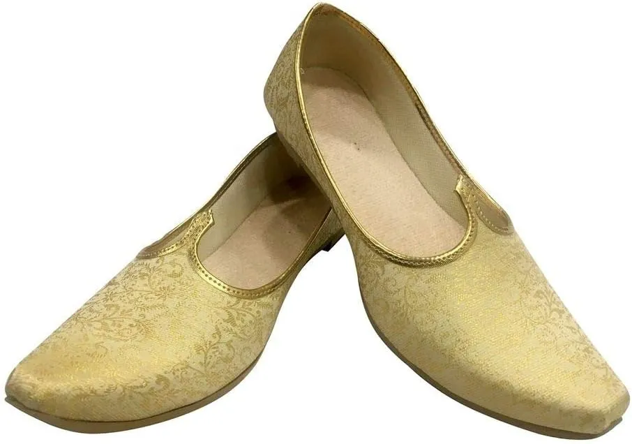 Back Open Men's Punjabi Jutti Handcrafted Traditional Ethnic Indian Footwear Comfortable & Stylish Mules Slip-On for Weddings & Casual Wear