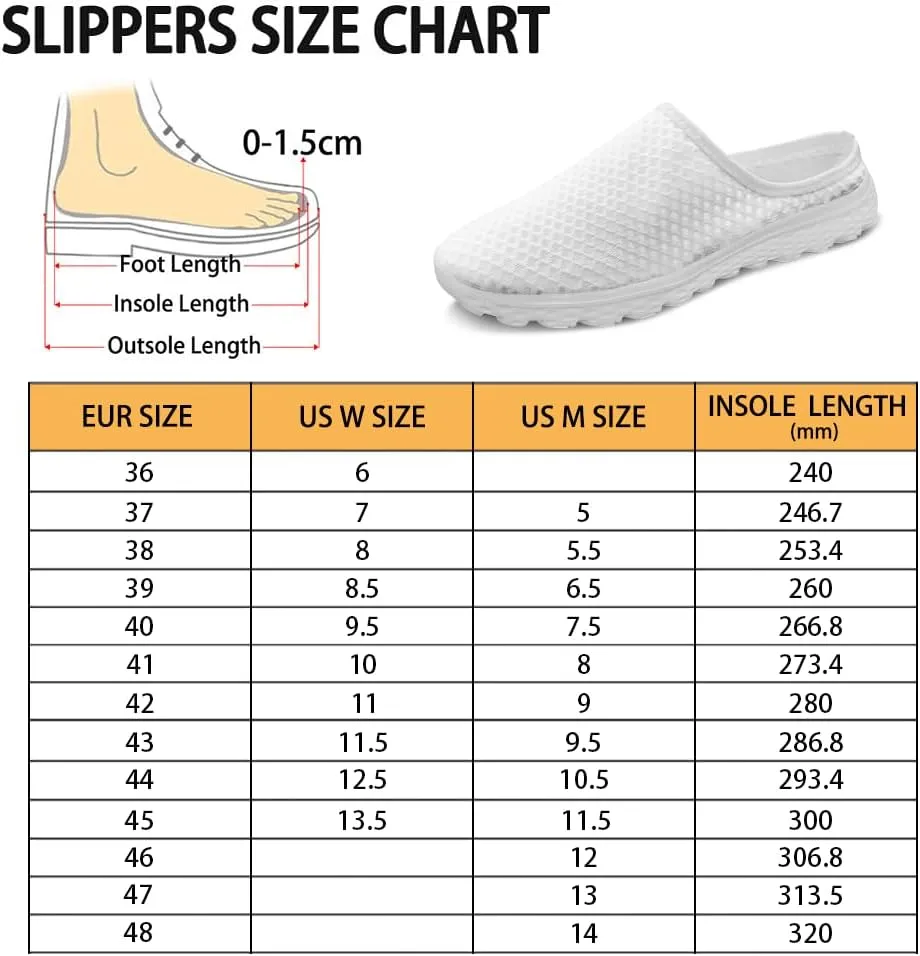 Backless Mesh Slip-On Mule Shoes for Women - Light, Comfort, Non-Slip, Easy Wear for Walking, Camping