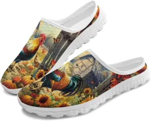 Backless Mesh Slip-On Mule Shoes for Women - Light, Comfort, Non-Slip, Easy Wear for Walking, Camping
