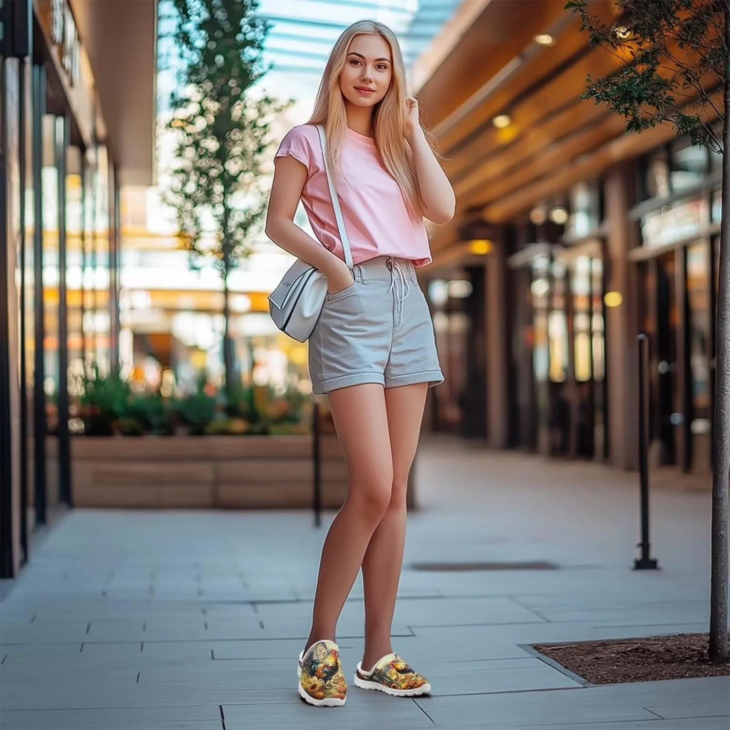 Backless Mesh Slip-On Mule Shoes for Women - Light, Comfort, Non-Slip, Easy Wear for Walking, Camping