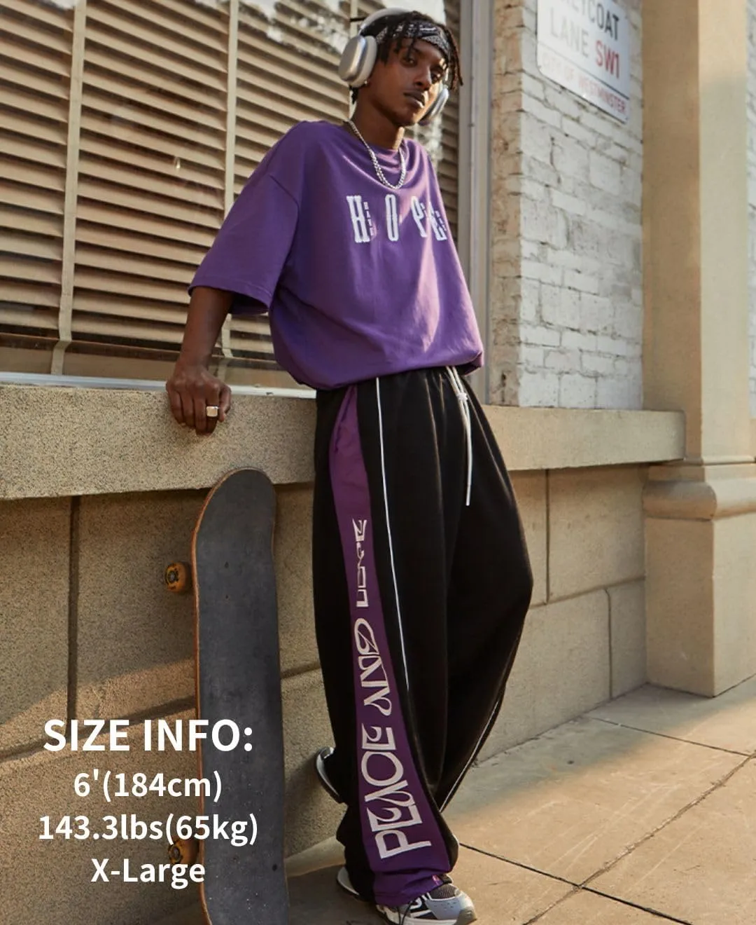 Baggy Parachute Pants Y2k Track Pants Vintage Striped Cargo Sweatpants Unisex Casual Joggers