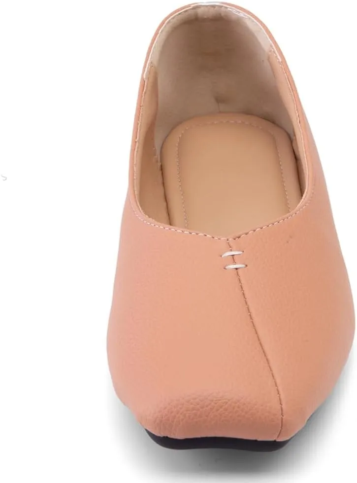 Ballet Flats for Womens Girls Square Toe Soft Comfortable Slip On Ballerina Walking Loafers Dress Shoes