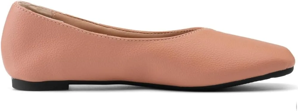 Ballet Flats for Womens Girls Square Toe Soft Comfortable Slip On Ballerina Walking Loafers Dress Shoes
