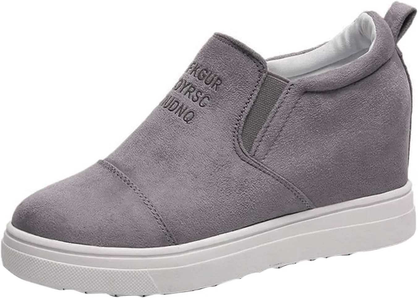 Bcshiye Women's Wedge Sneakers Slip On Flats Platform Ankle Sneakers Casual Walking Canvas Loafers for Women