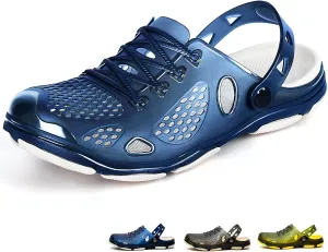 beister Mens Clogs Non Slip Water Shoes with Adjustable Strap, Lightweight Slip on Mules Garden