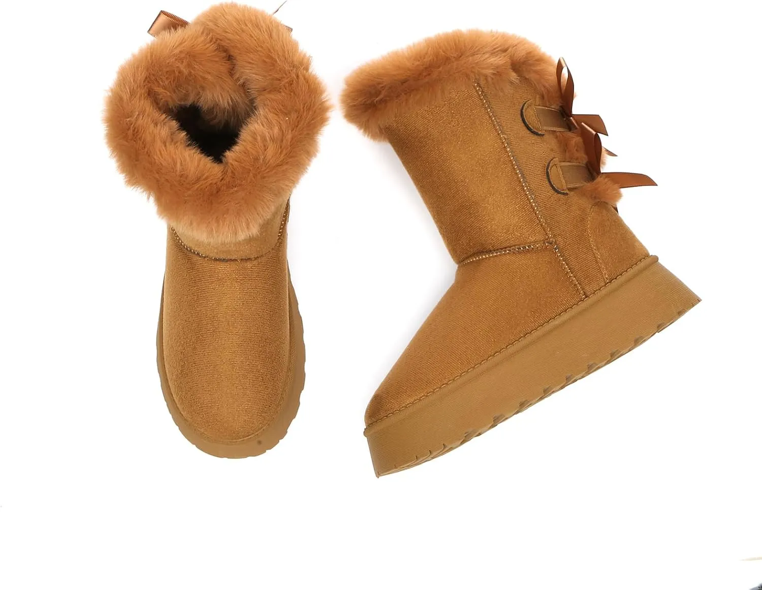 Bernal Mid-Calf Snow Boots for Women Platform Faux Fur Boots Slip-On Warm Comfortable Ankle Outdoor Shoes