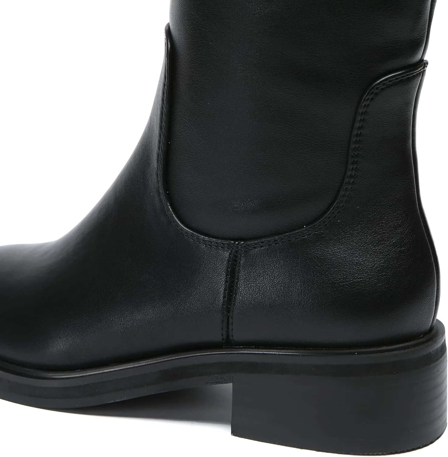 Bernal Women's Knee High Boots Side Zipper Low Chunky Heel Boots Comfortable Classic Round Toe Boots Riding Boots for Ladies Fall Winter