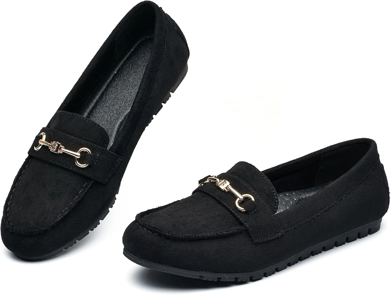 BGSTGUDS Women's Wide Loafers Shoes Cute Dressy Shoes Ladies Comfort Flats Slip Ons Work Shoes