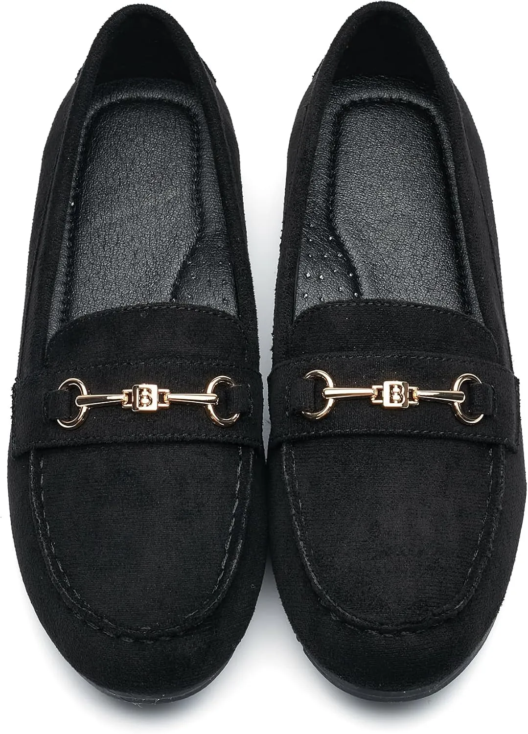 BGSTGUDS Women's Wide Loafers Shoes Cute Dressy Shoes Ladies Comfort Flats Slip Ons Work Shoes