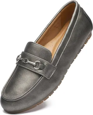 BGSTGUDS Women's Wide Loafers Shoes Cute Dressy Shoes Ladies Comfort Slip Ons Work Shoes