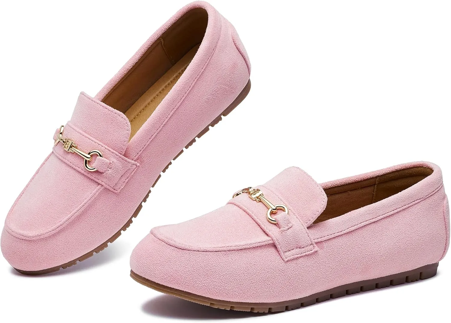 BGSTGUDS Women's Wide Loafers Shoes Cute Dressy Shoes Ladies Comfort Slip Ons Work Shoes