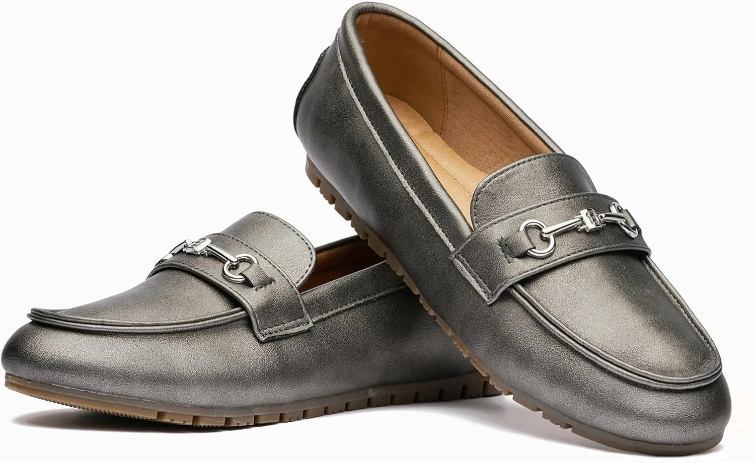 BGSTGUDS Women's Wide Loafers Shoes Cute Dressy Shoes Ladies Comfort Slip Ons Work Shoes