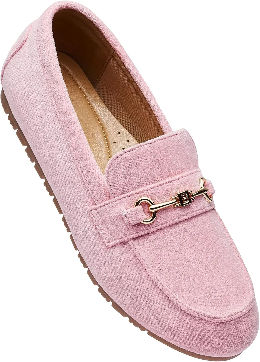 BGSTGUDS Women's Wide Loafers Shoes Cute Dressy Shoes Ladies Comfort Slip Ons Work Shoes